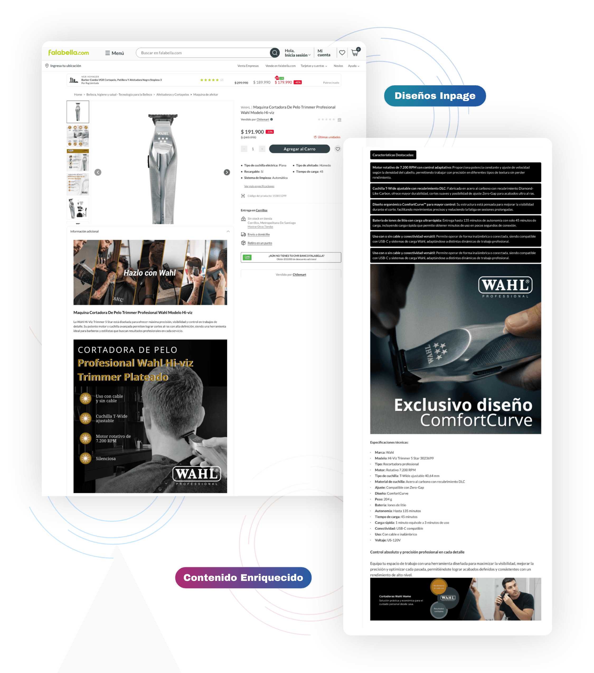Branding y contenido in-page en Falabella