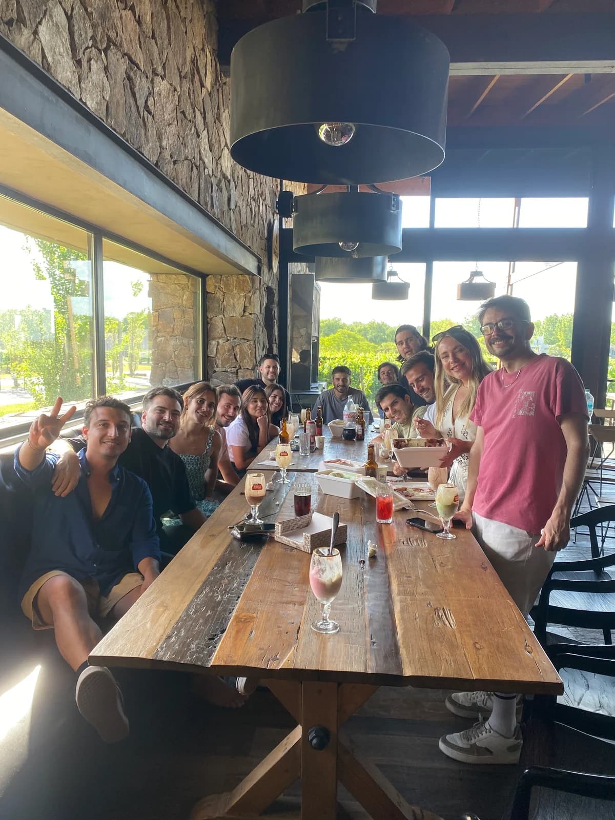 Almuerzo compartido del equipo